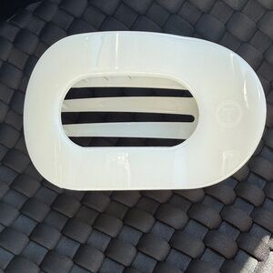 Tory Burch Glossy White Belt Buckle